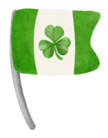 watercolour st Patrick flag banner cartoon hand painting png