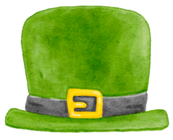 waterverf st Patrick elf van Ierse folklore groen hoed tekenfilm hand- schilderij png