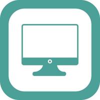 Monitor Screen Vector Icon