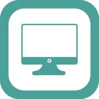 icono de vector de pantalla de monitor