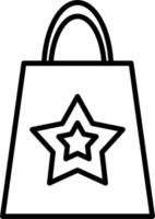 icono de vector de bolsa de compras