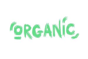 Organic word typography styled to look like drawn green grass. Vector design can be used for posters, leaflets, websites, mobile application or hoardings.