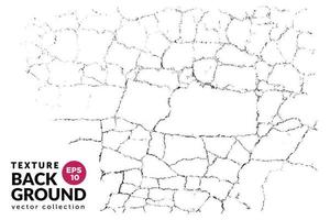 Natural cracks background with copy space. Vector overlay texture of cracked surface. One colour graphic resource.