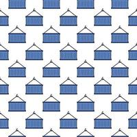 Blue Container seamless background - vector Shipment pattern