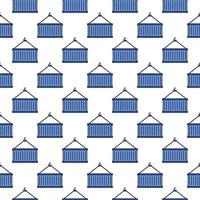 Blue Container seamless background - vector Shipment pattern