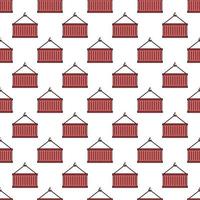 Red Containers vector Shipment concept seamless pattern