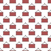 Red Containers vector Shipment concept seamless pattern