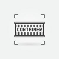 Container vector Shipping concept outline icon or sign