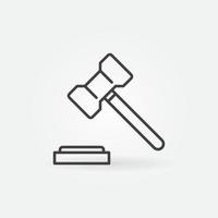 Gavel or Judge Hammer vector Economic Sanctions concept linear icon