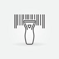 Barcode Scanner vector Bar Code Scanning concept line icon or symbol