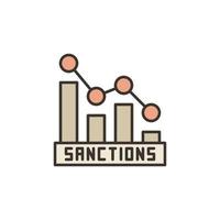 Sanctions Chart vector concept colored icon or symbol