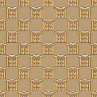 Warehouse Building with Boxes vector concept colored seamless pattern