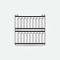 Pair of Shipping Containers vector Delivery concept thin line icon
