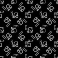Vector Forklift concept minimal linear seamless pattern