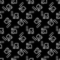 Vector Forklift concept minimal linear seamless pattern