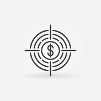 Dollar Business Target vector Sanctions concept outline icon