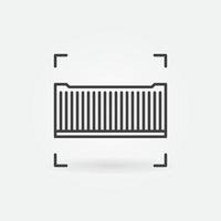 Freight Container vector Delivery concept linear icon or symbol