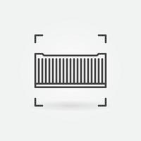 Freight Container vector Delivery concept linear icon or symbol