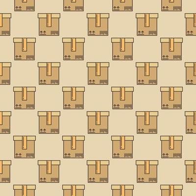 Box modern seamless pattern - vector Inventory concept creative background