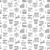 Sanctions vector linear minimal seamless pattern. Financial Penalties background
