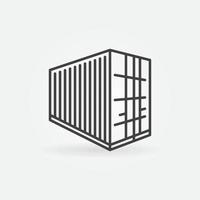 Container vector Shipping concept simple line icon or sign