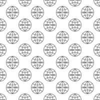 Sanctions minimal pattern with Earth Globe sign. Vector seamless background