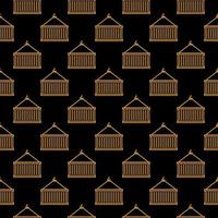 Container outline seamless pattern - vector Shipment background