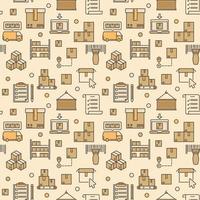 Logistics vector concept colored seamless pattern or background