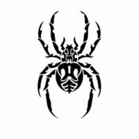 Tribal Spider Logo. Tattoo Design. Animal Stencil Vector Illustration.