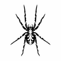 Tribal Spider Logo. Tattoo Design. Animal Stencil Vector Illustration.