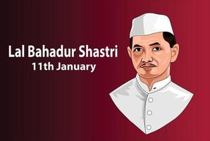 Lal Bahadur Shastri poster vector illustration