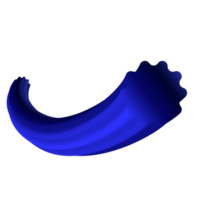 fluid design element in blue gradient png