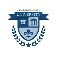 University college school badge logo vector