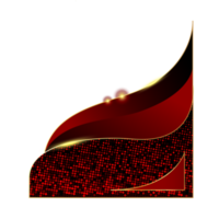 ornement d'angle de luxe de couleur dorée png