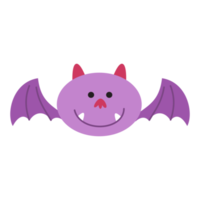 cute purple bat character png