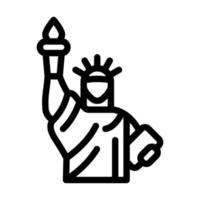 diseño del icono de la estatua de la libertad vector
