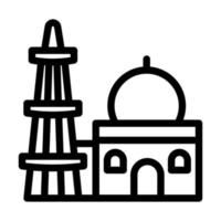 Qutub Minar Icon Design vector