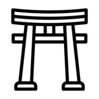 diseño de icono de puerta torii vector