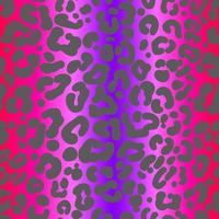 Neon leopard seamless pattern. Bright colored spotted background. Vector rainbow animal print.