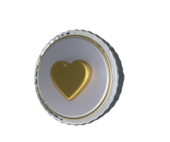 Realistic Heart icon 3D illustration png