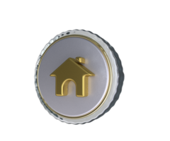 Realistic Home icon 3D illustration png