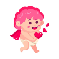 Angel cupid and heart png