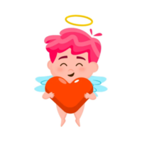 anjo cupido e coração png