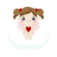 angel cupido y corazon png