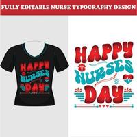 Nurse typography t shirt design vector