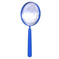 Magnifying glass isolated on transparent png