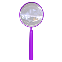 Magnifying glass isolated on transparent png