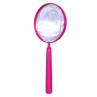 Magnifying glass isolated on transparent png