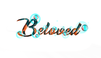 beloved calligraphy text png