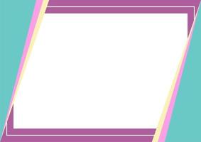 Violet, pink, green, yellow background color with stripe line shape. Suitable for social media post and web internet ads. Template layout. Frame, boarder for text, picture, advertisement. Empty space vector